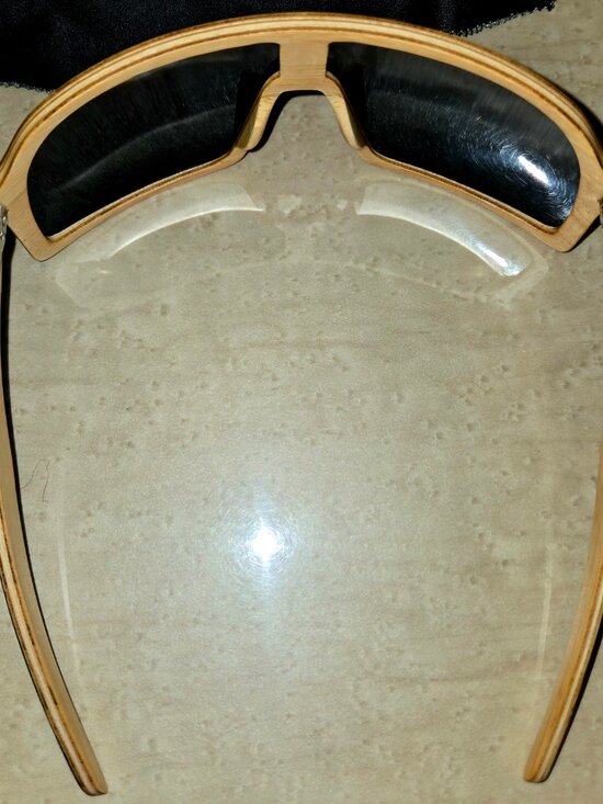 Unisex Bamboo Wood Frame Full Face Sport Style Sunglasses Abalone Coastal Sides